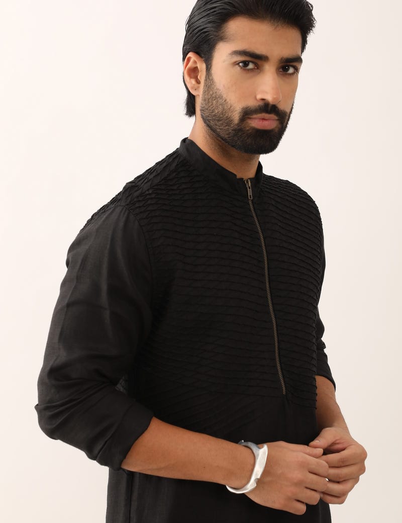 NAKSH KURTA SET - BLACK