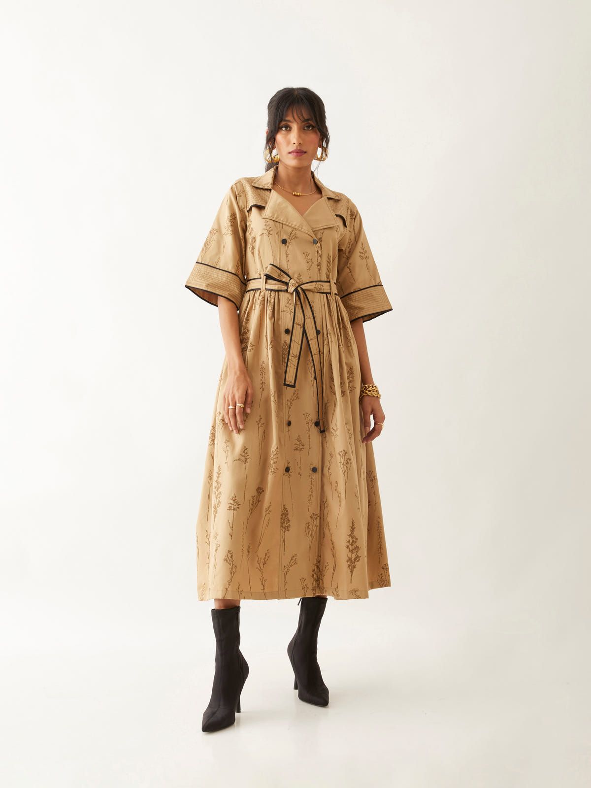 SIENNA DRESS - SAND - image 1