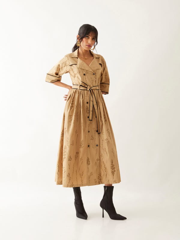 SON OF A NOBLE - SNOB — SIENNA DRESS - SAND