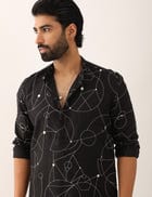 KRISH COSMOS KURTA - BLACK view 1
