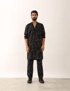 KRISH COSMOS KURTA - BLACK view 2