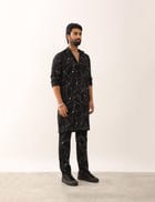 KRISH COSMOS KURTA - BLACK view 3