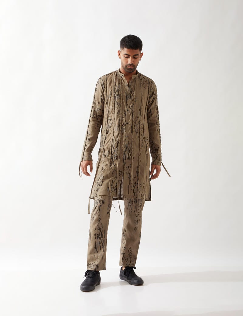 COLTON BRICKS KURTA - OLIVE