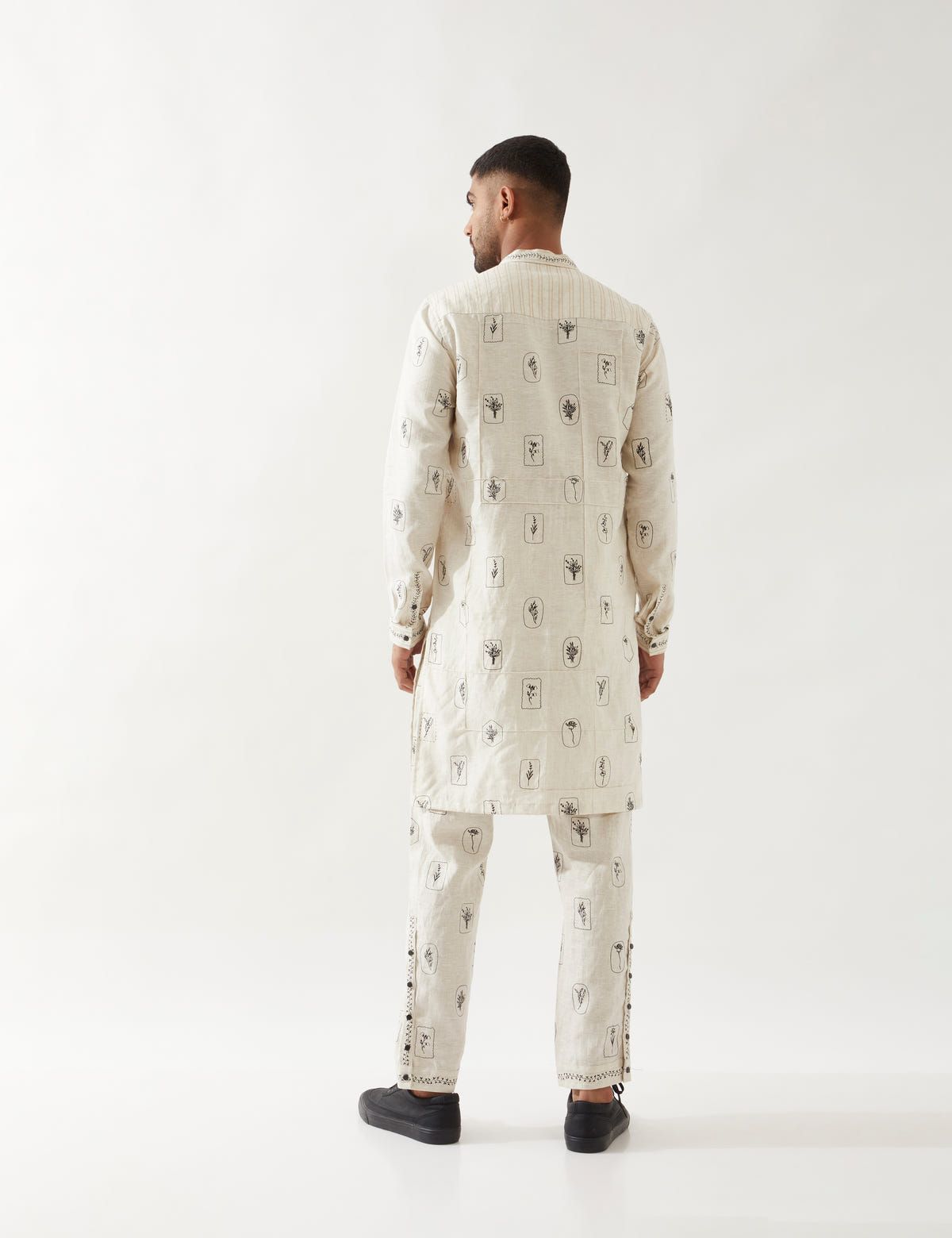 SLATE STAMP KURTA SET - IVORY - image 3