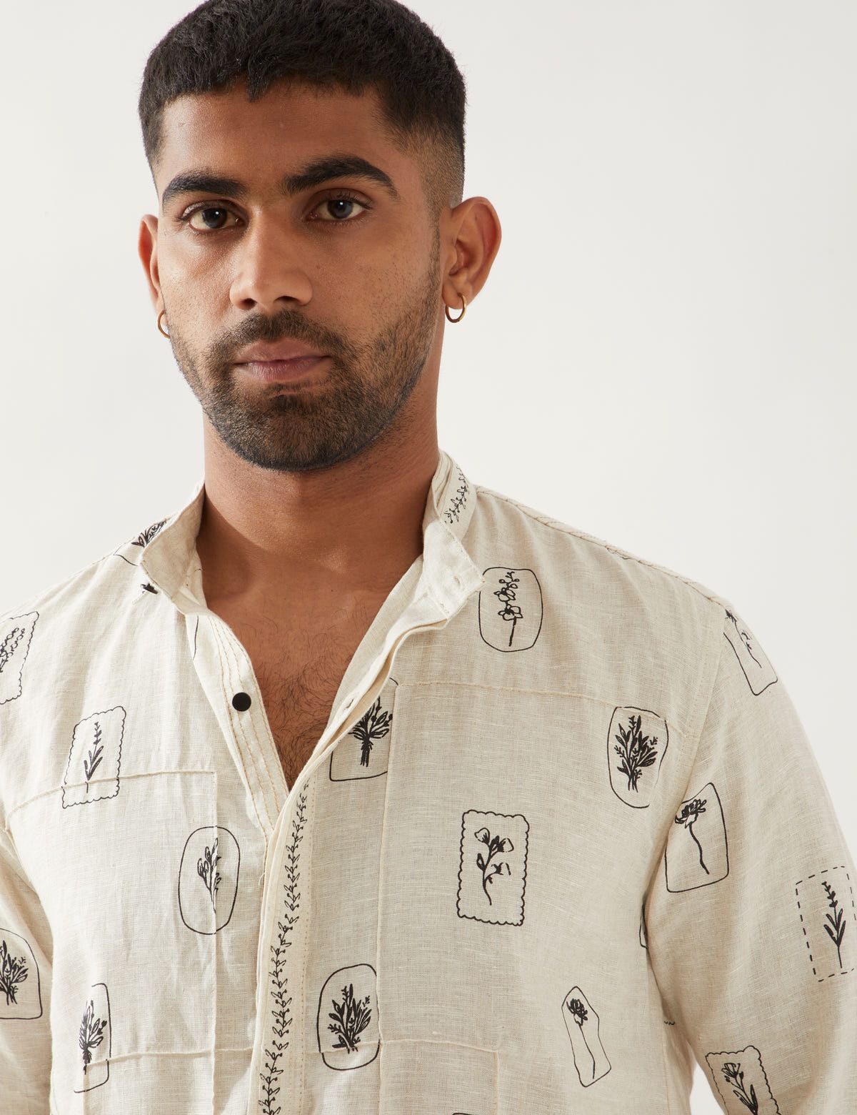 SLATE STAMP KURTA SET - IVORY - image 7