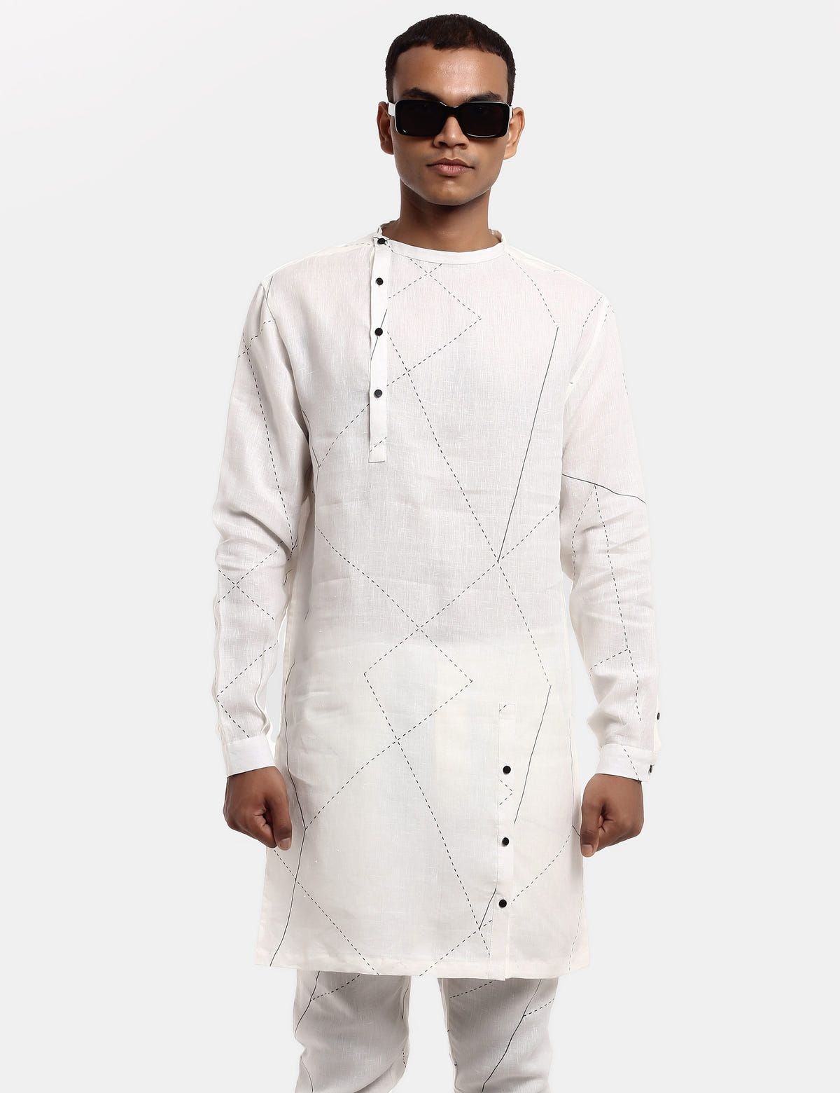 Sherwood - Kurta - Lines - White - image 1