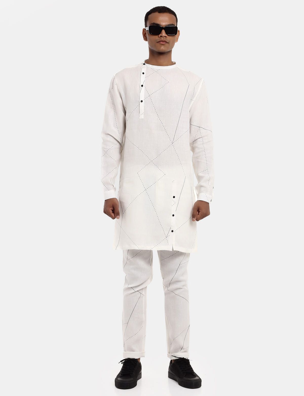 Sherwood - Kurta - Lines - White - image 4