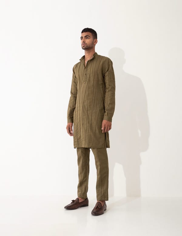 SON OF A NOBLE - SNOB — ASHER KURTA  - BROWN