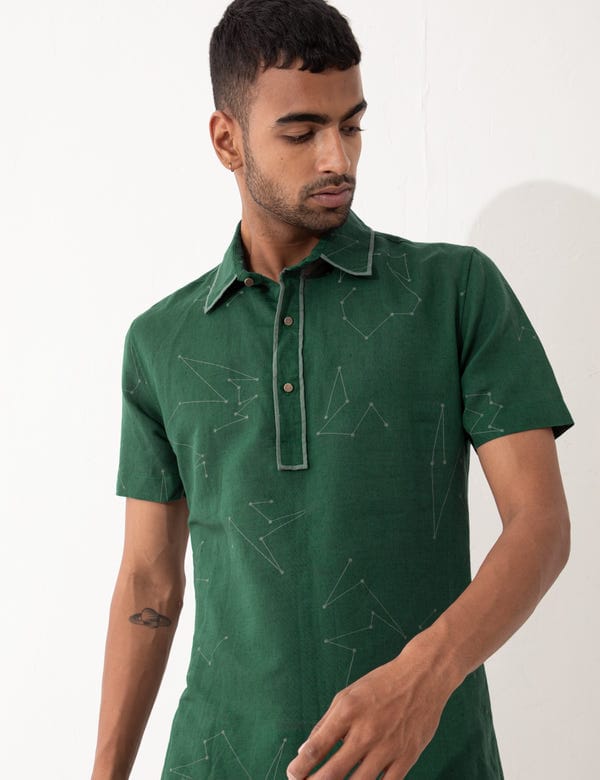 SON OF A NOBLE - SNOB — FENTER DOTO TO DOT SHIRT - GREEN