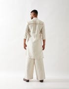 BENJAMIN KURTA SET - IVORY view 4