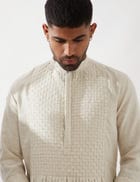 BENJAMIN KURTA SET - IVORY view 6