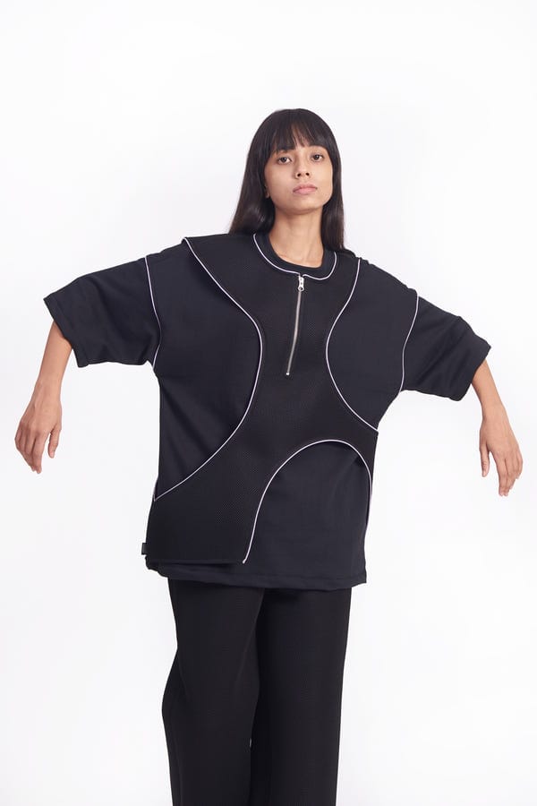 Biskit — Synapses Fleece Mesh Top