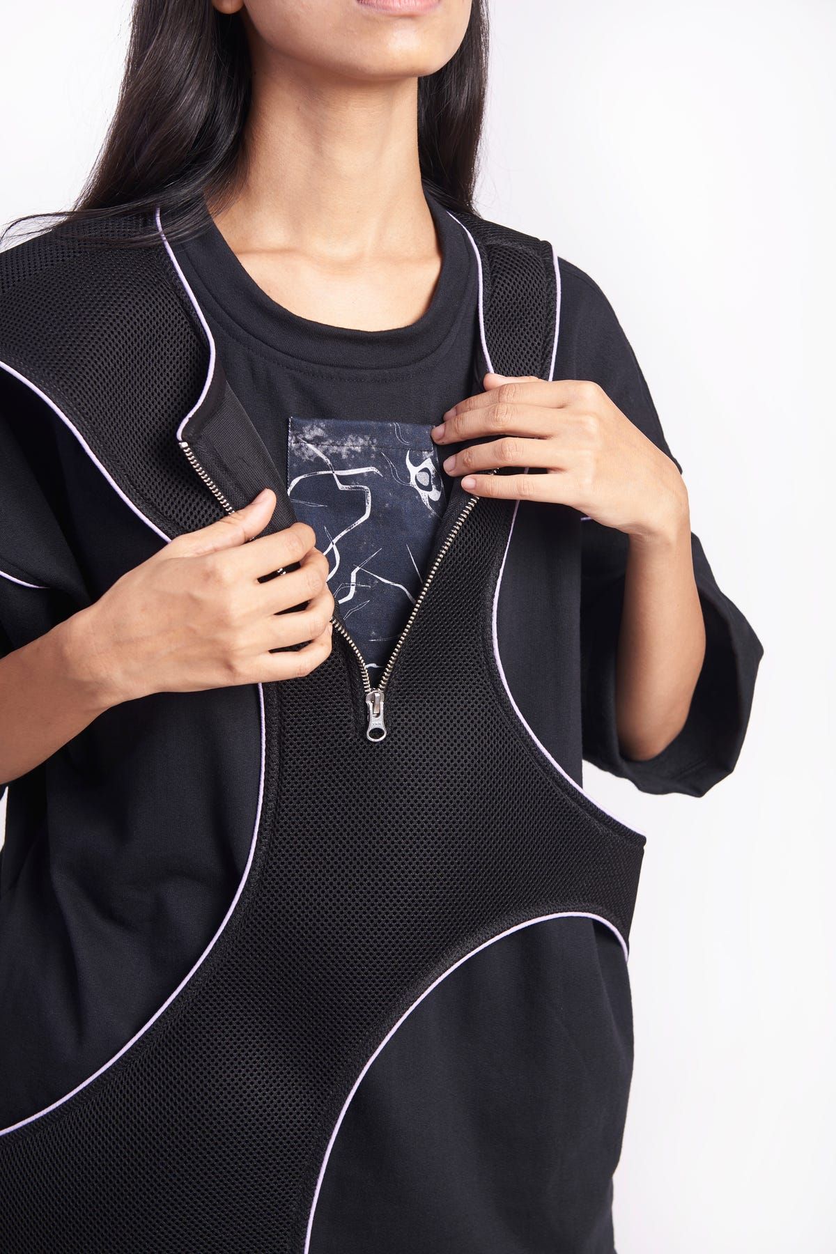 Synapses Fleece Mesh Top - image 3