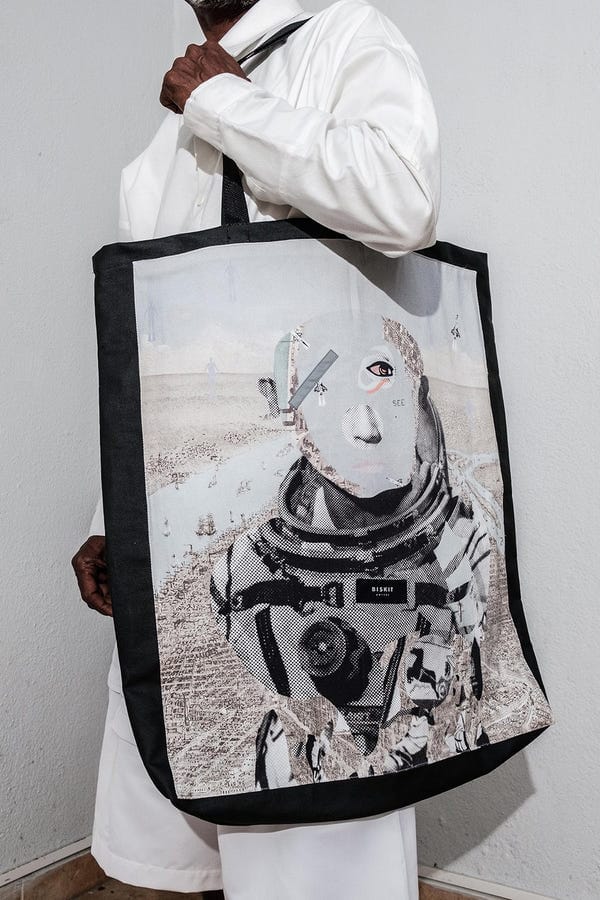Biskit — Giant Astro Print Tote Bag