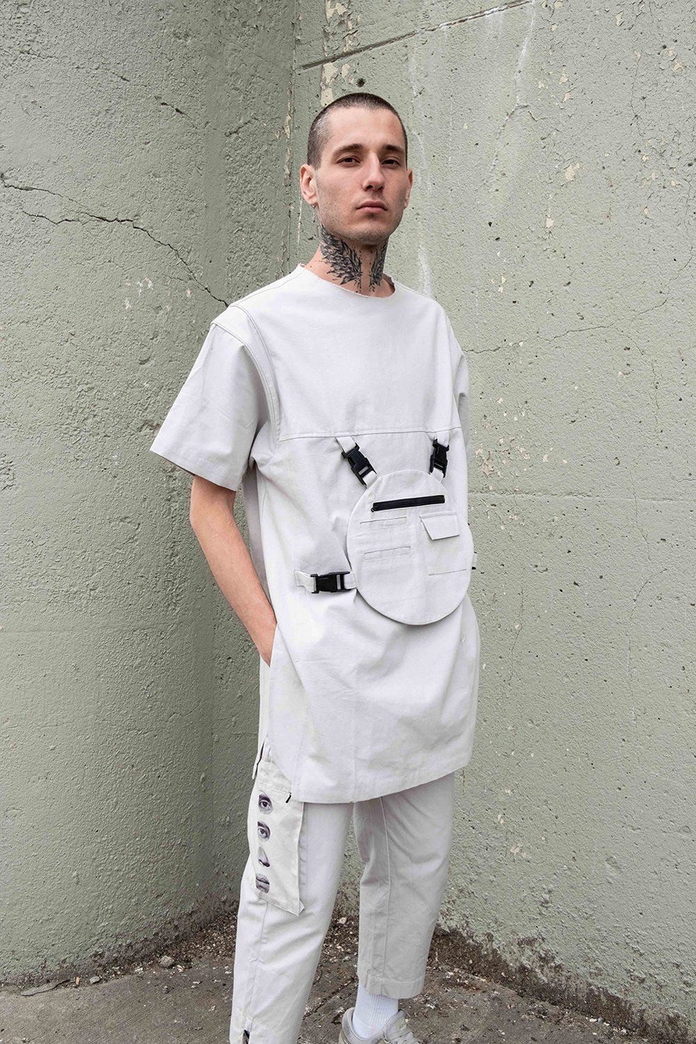 Axis Grey Tunic with Detachable Circular Bag - image 1