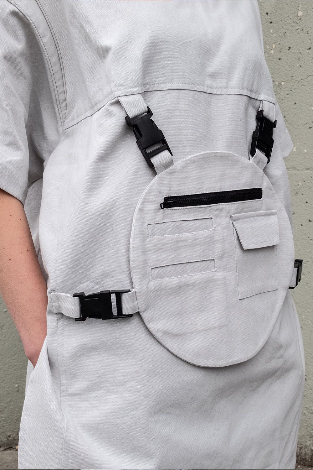 Axis Grey Tunic with Detachable Circular Bag - image 2