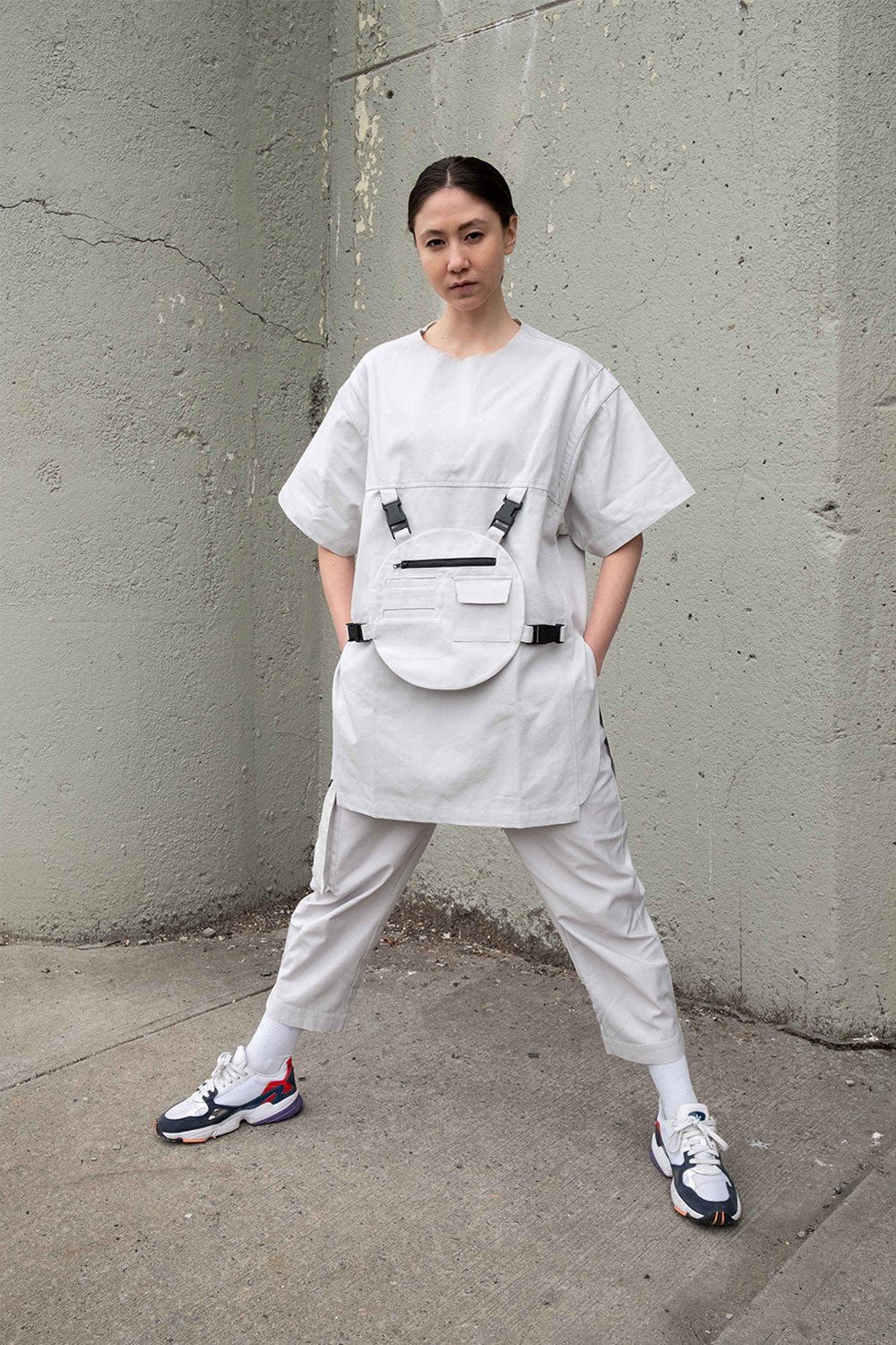 Axis Grey Tunic with Detachable Circular Bag - image 5
