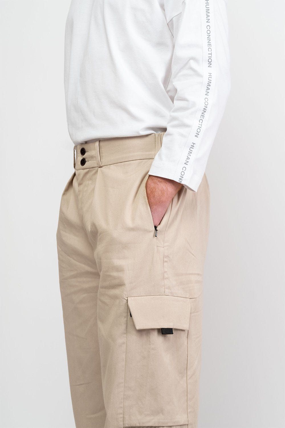 Human Connection Beige Cargo Pants - image 2