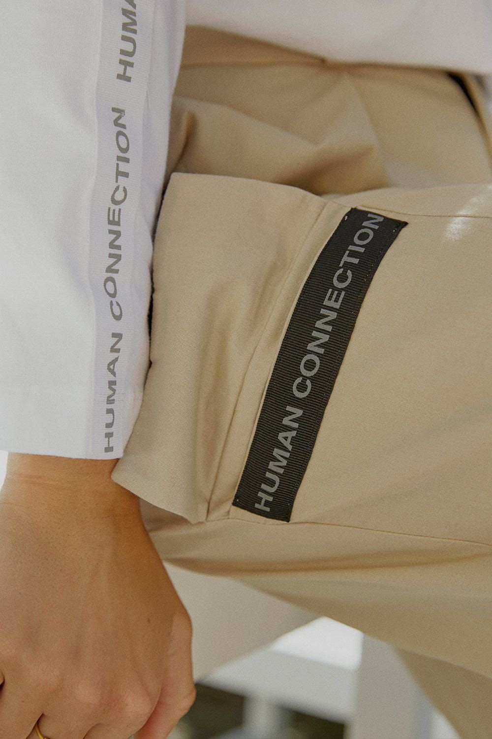 Human Connection Beige Cargo Pants - image 3