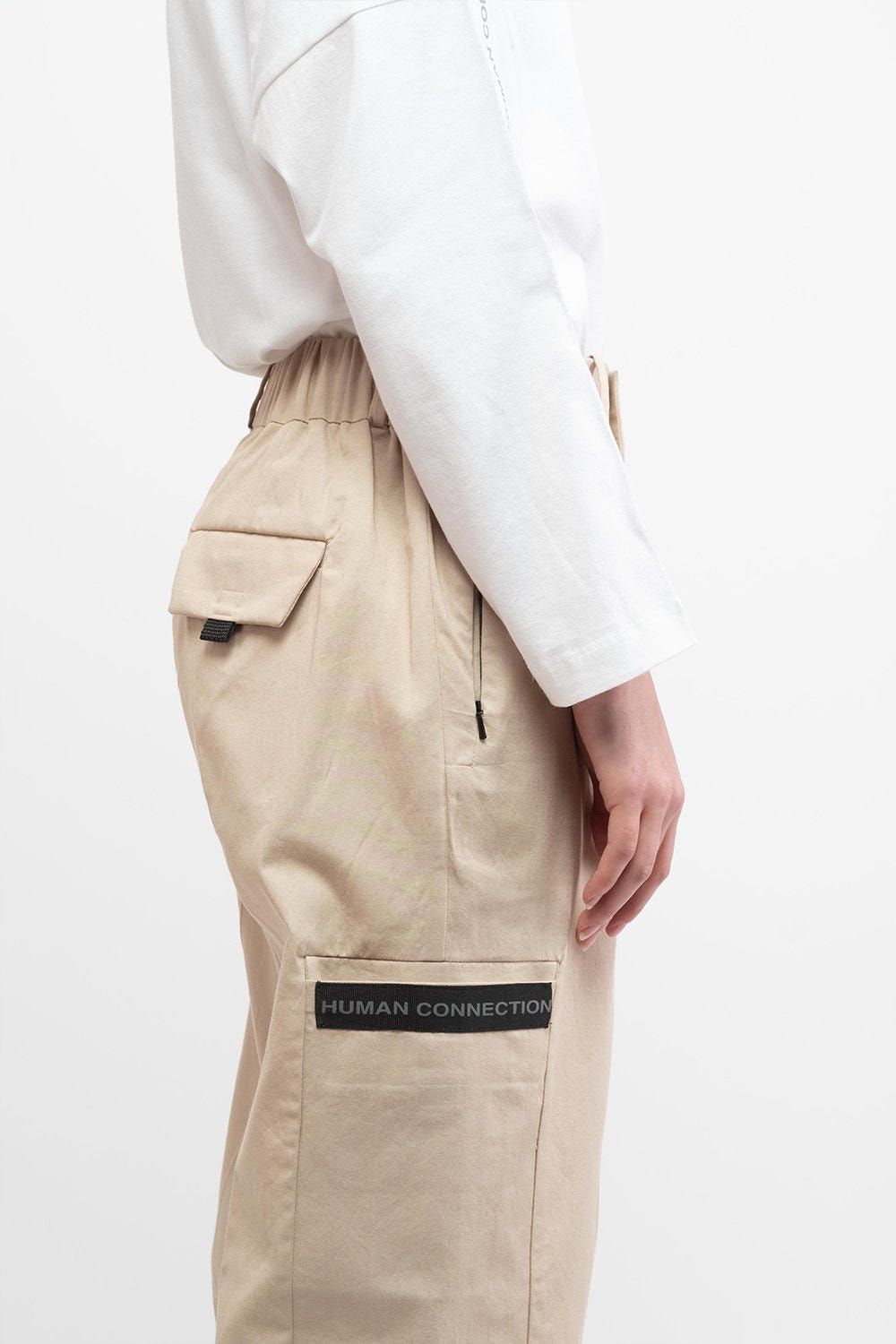 Human Connection Beige Cargo Pants - image 4