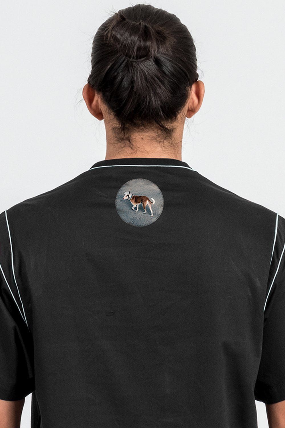Axis Black Tunic with Space Dog Print - image 1