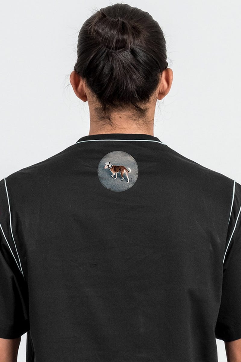 Axis Black Tunic with Space Dog Print