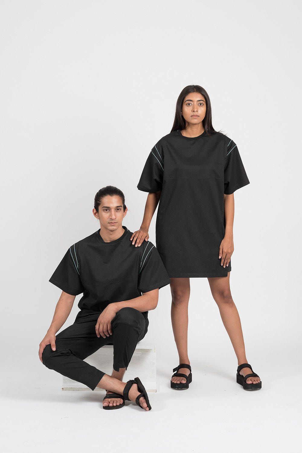 Axis Black Tunic with Space Dog Print - image 2
