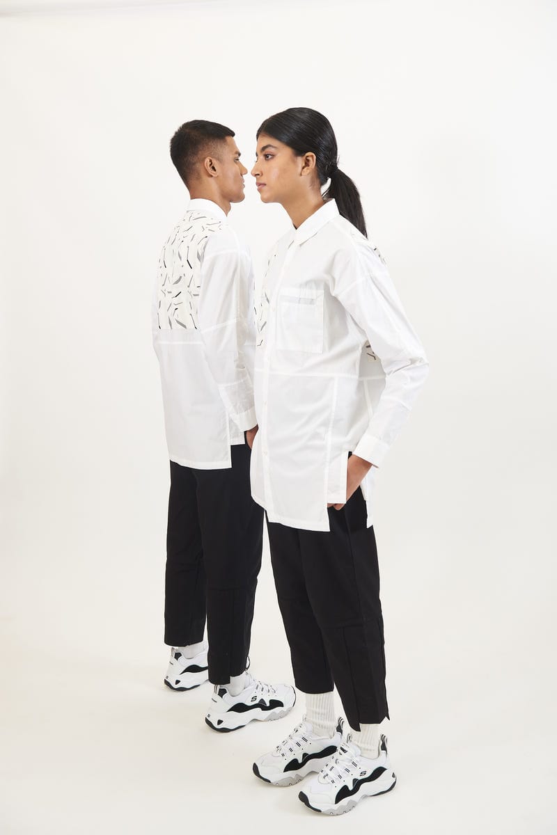 Space Debris White Shirt with Camo Pocket (Single Edition)