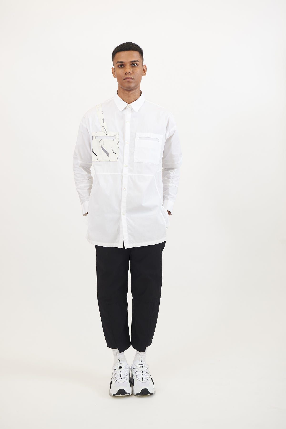 Space Debris White Shirt with Camo Pocket (Single Edition) - image 2