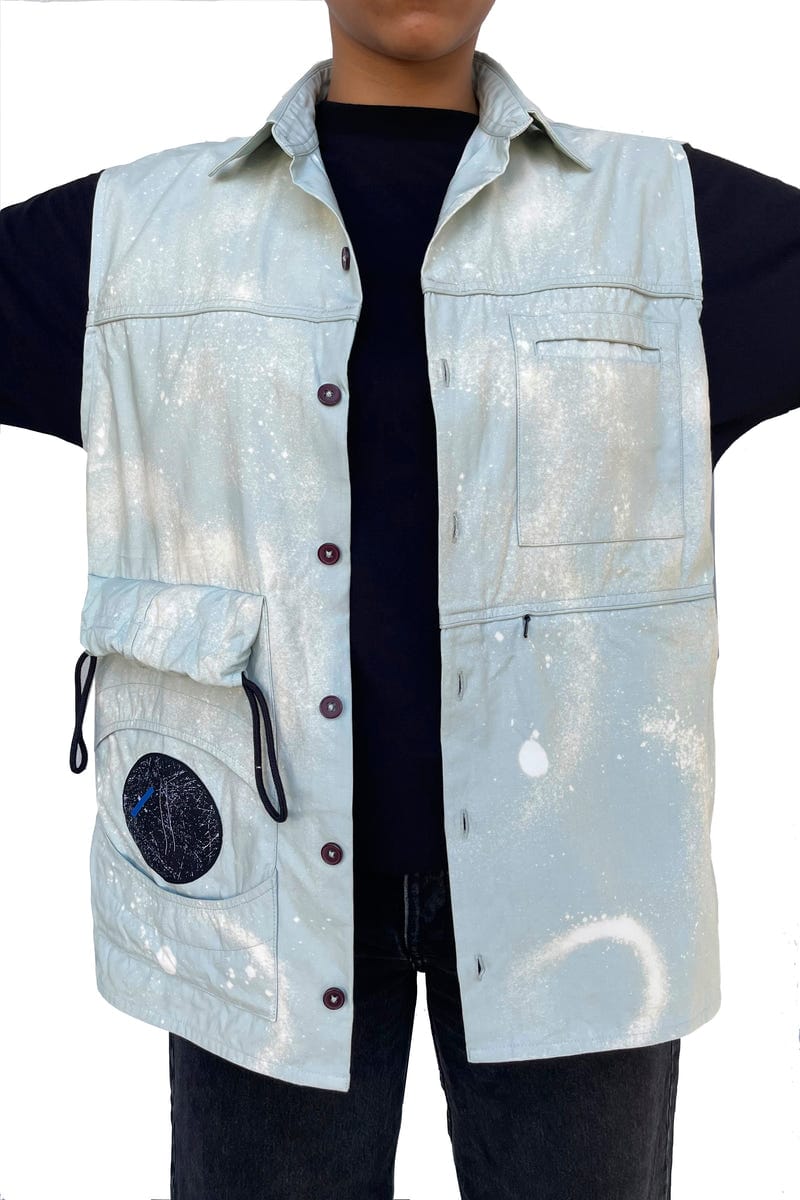 Orbit-Green Vest with Circular Space Patch