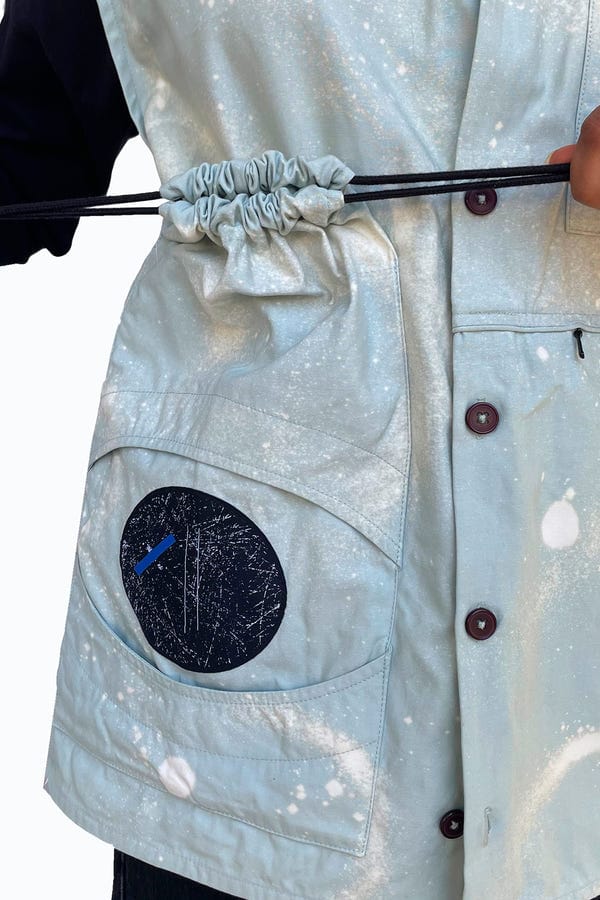 Biskit — Orbit-Green Vest with Circular Space Patch