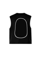 Good Energy Black Sleeveless T-shirt With White Piping view 2