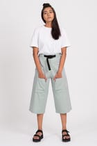 Orbit-Green Long Shorts with Cargo Pockets view 3