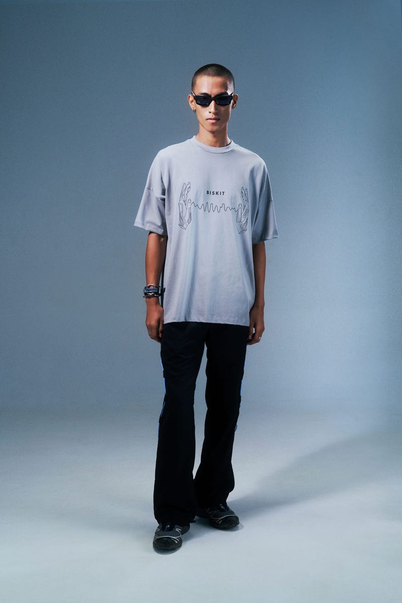 Grey Biskit Waves T-Shirt