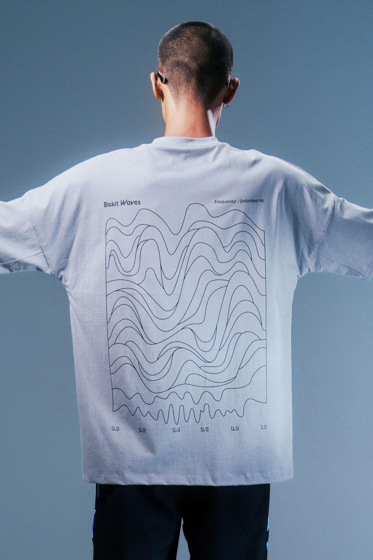 Grey Biskit Waves T-Shirt - image 5