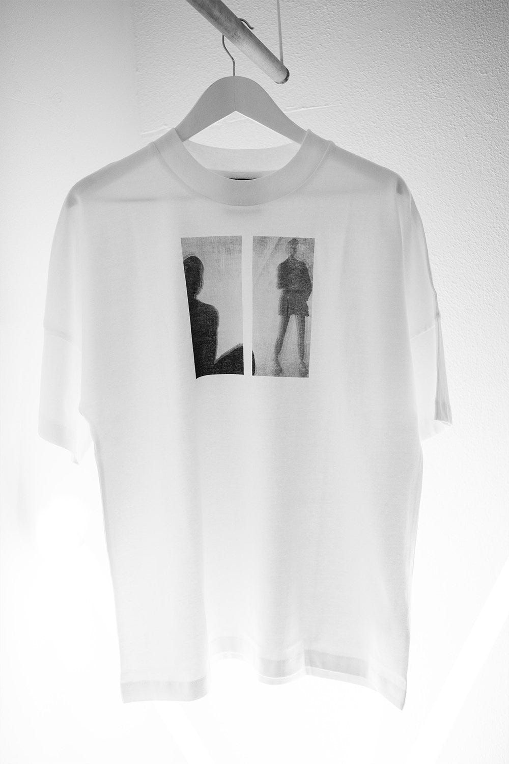 White Smoke Machine Half T-Shirt - image 1