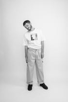 White Smoke Machine Half T-Shirt view 3