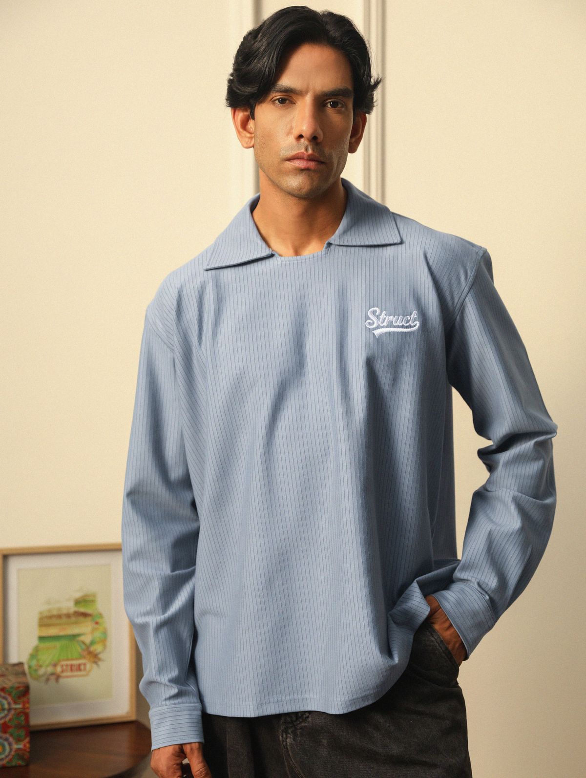BINARY PINSTRIPE DETACHABLE HOODIE - image 1