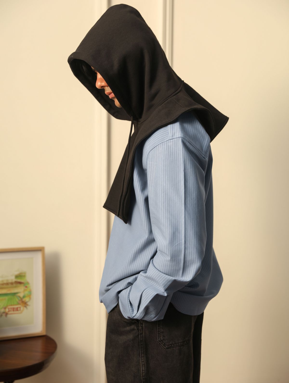 BINARY PINSTRIPE DETACHABLE HOODIE - image 7