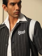 HIGHLANDERS PINSTRIPE SUITING BOMBER JACKET - II GREY view 8