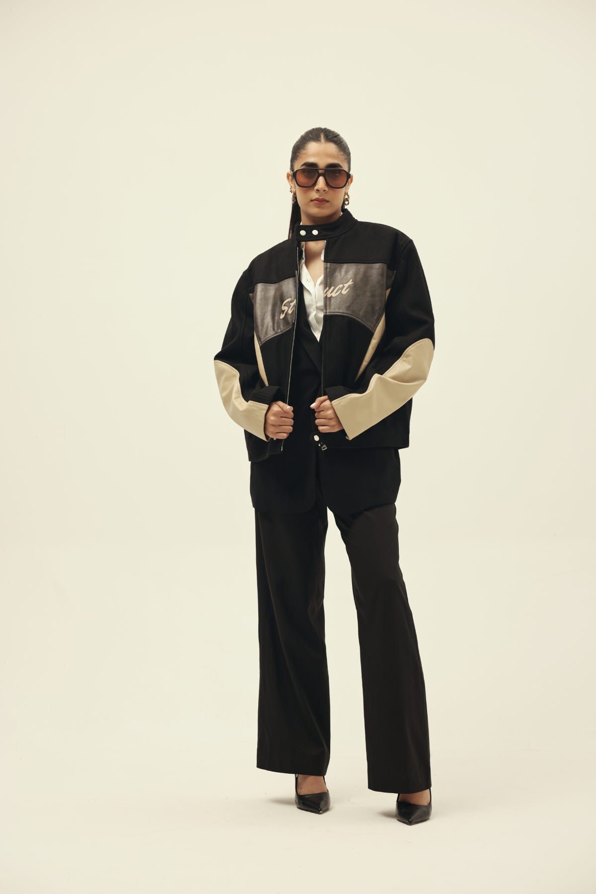 STRUCT DISTRESSED LEATHER RIDER JACKET BLACK - image 11