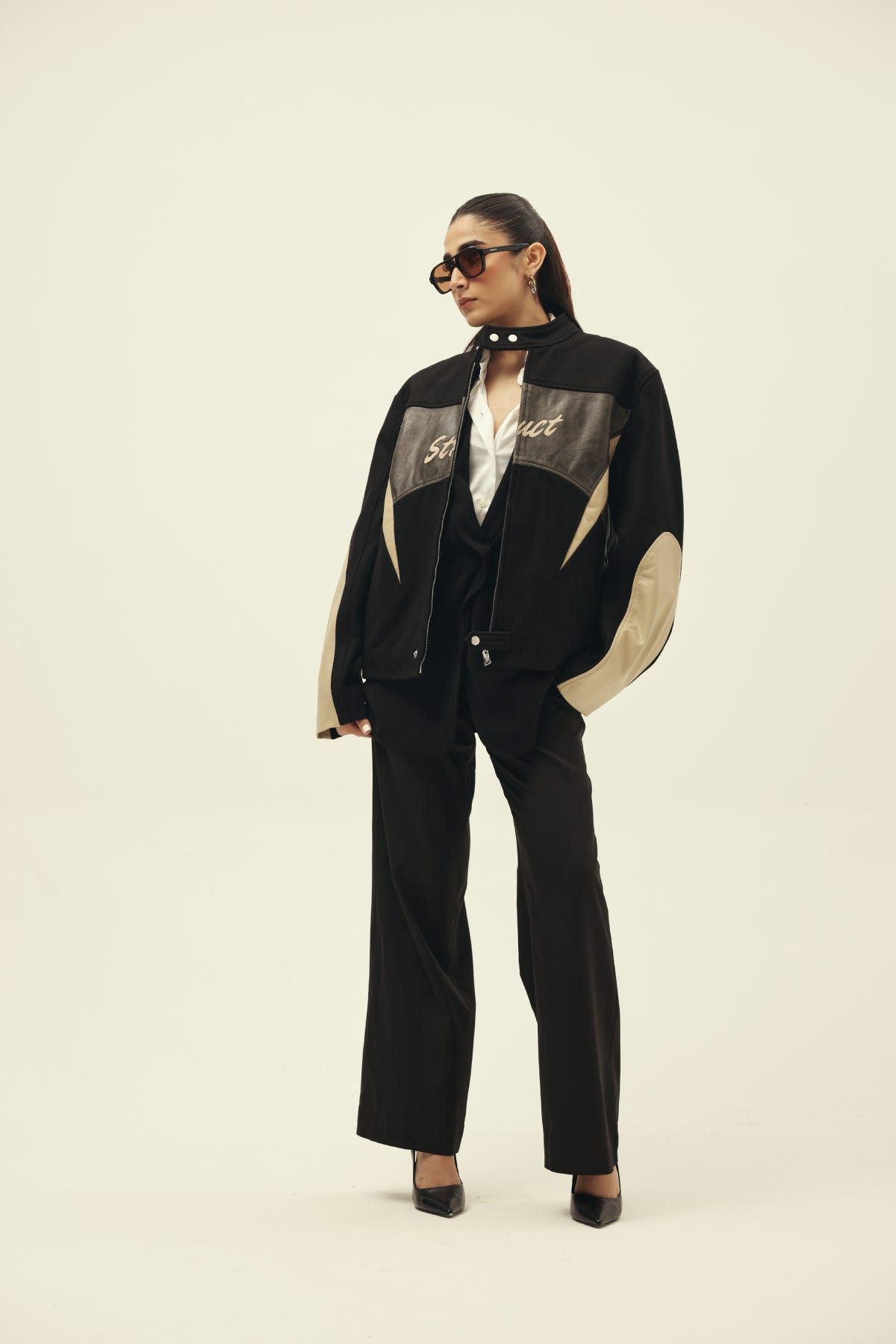 STRUCT DISTRESSED LEATHER RIDER JACKET BLACK - image 4