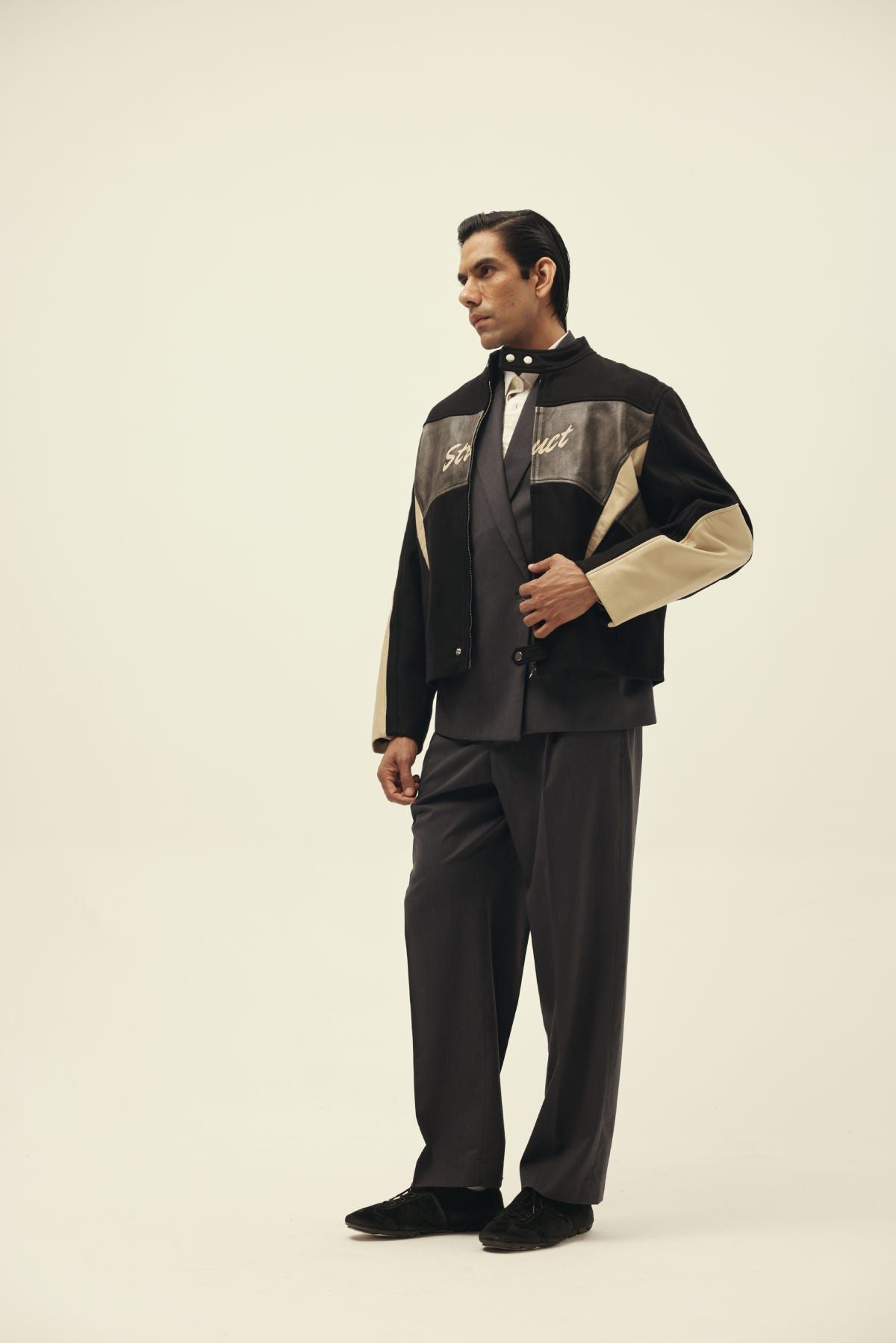 STRUCT DISTRESSED LEATHER RIDER JACKET BLACK - image 5