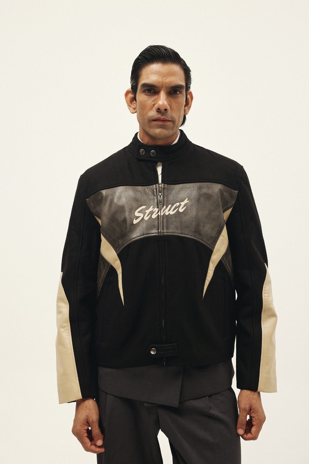 STRUCT DISTRESSED LEATHER RIDER JACKET BLACK - image 6
