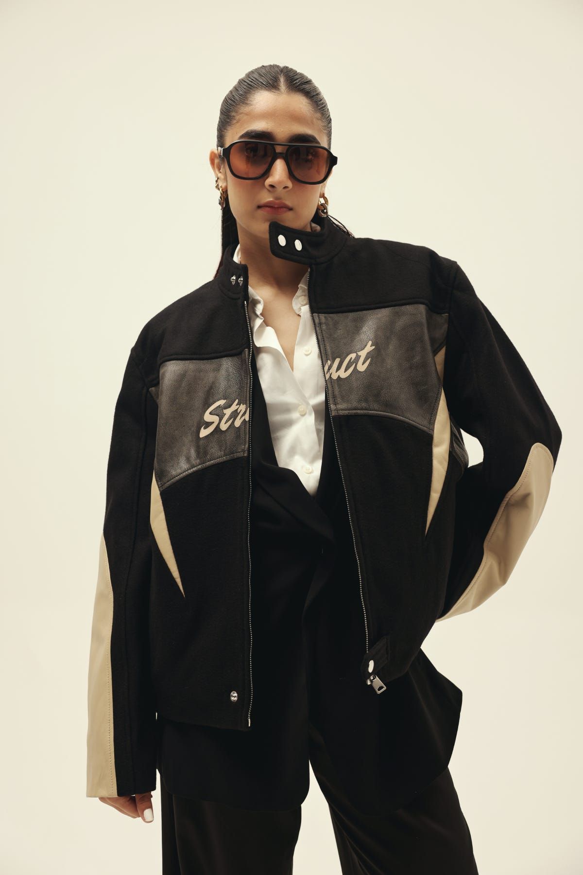 STRUCT DISTRESSED LEATHER RIDER JACKET BLACK - image 7