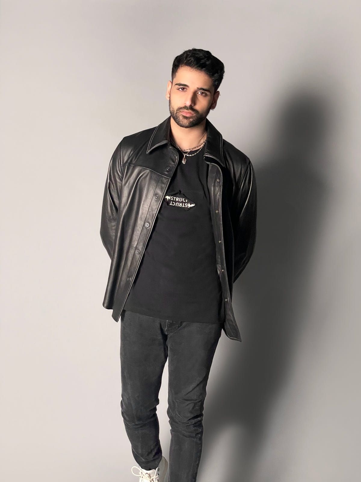 LEATHER OVERSHIRT - image 1