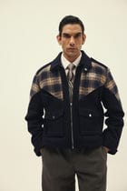 CHEVRON CHECK TRACK SUITING JACKET view 1