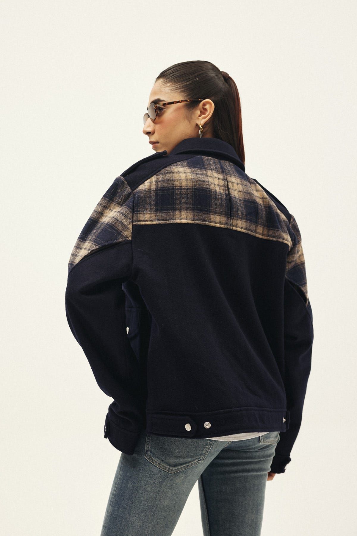 CHEVRON CHECK TRACK SUITING JACKET - image 10
