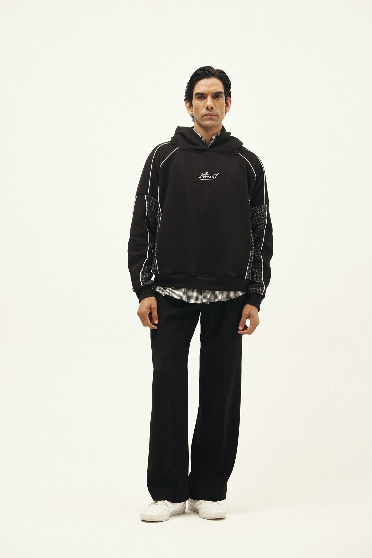 HOUNDSTOOTH CHECK SUITING HOODIE - II - image 1