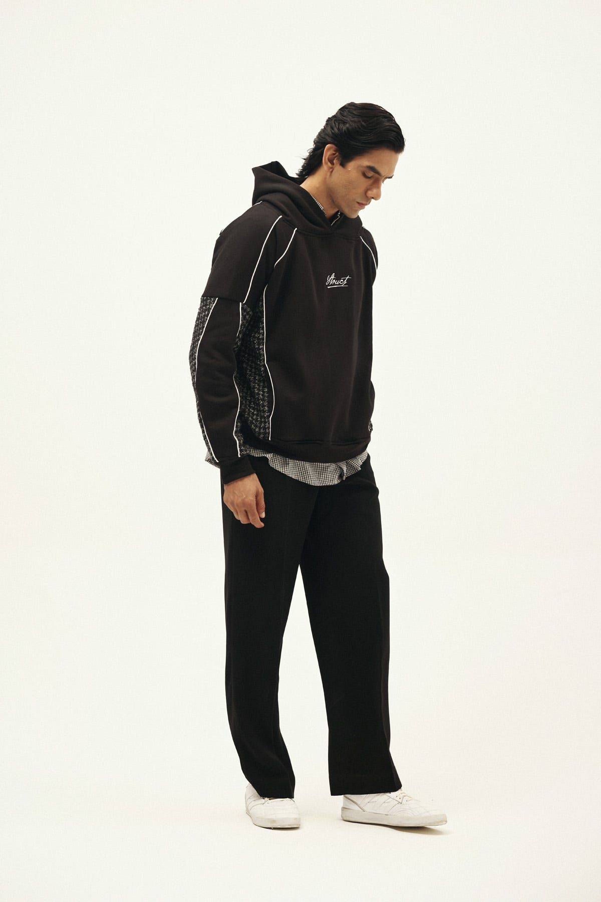 HOUNDSTOOTH CHECK SUITING HOODIE - II - image 11